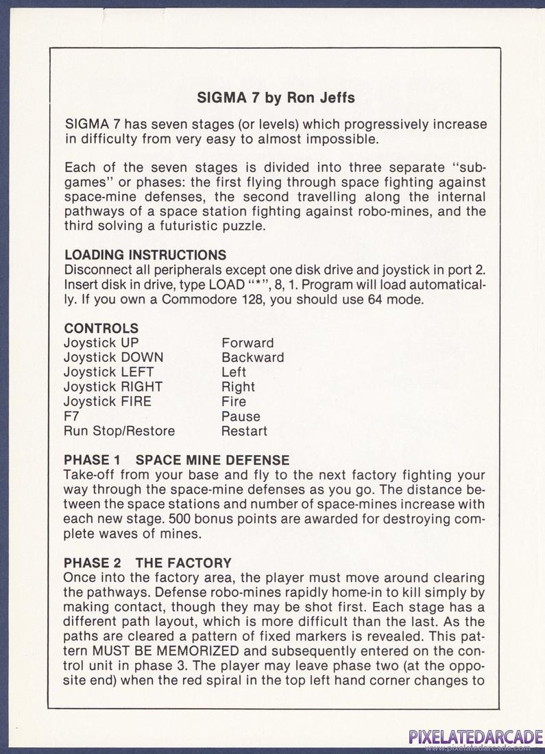 Sigma 7: Instruction Manual - Page 2