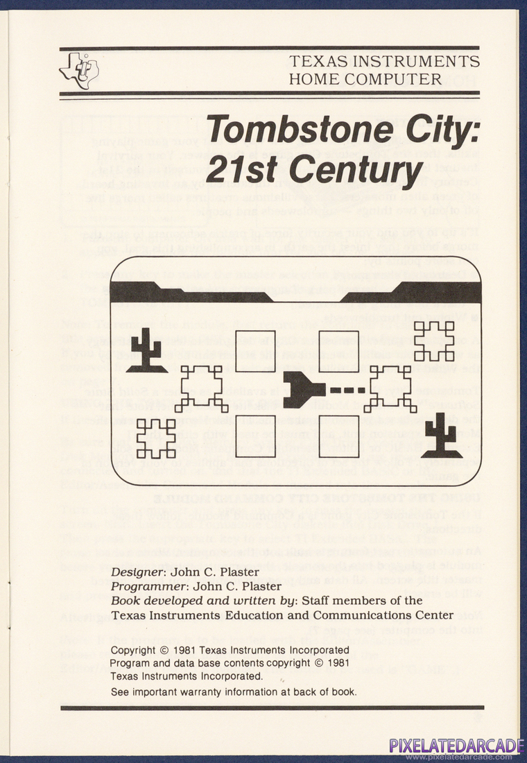 Tombstone City: 21st Century: Instruction Manual - Page 1