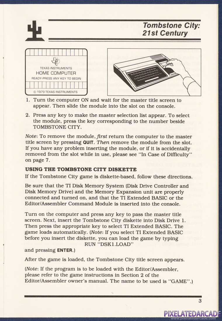 Tombstone City: 21st Century: Instruction Manual - Page 3