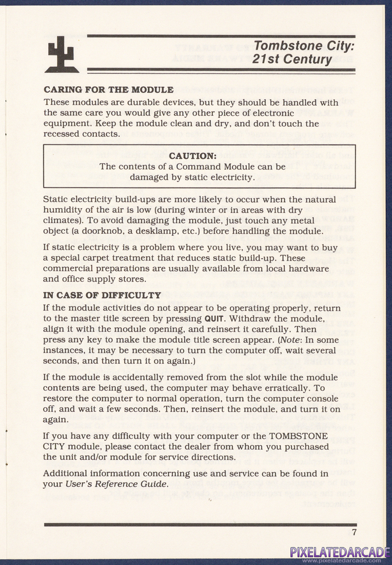 Tombstone City: 21st Century: Instruction Manual - Page 7