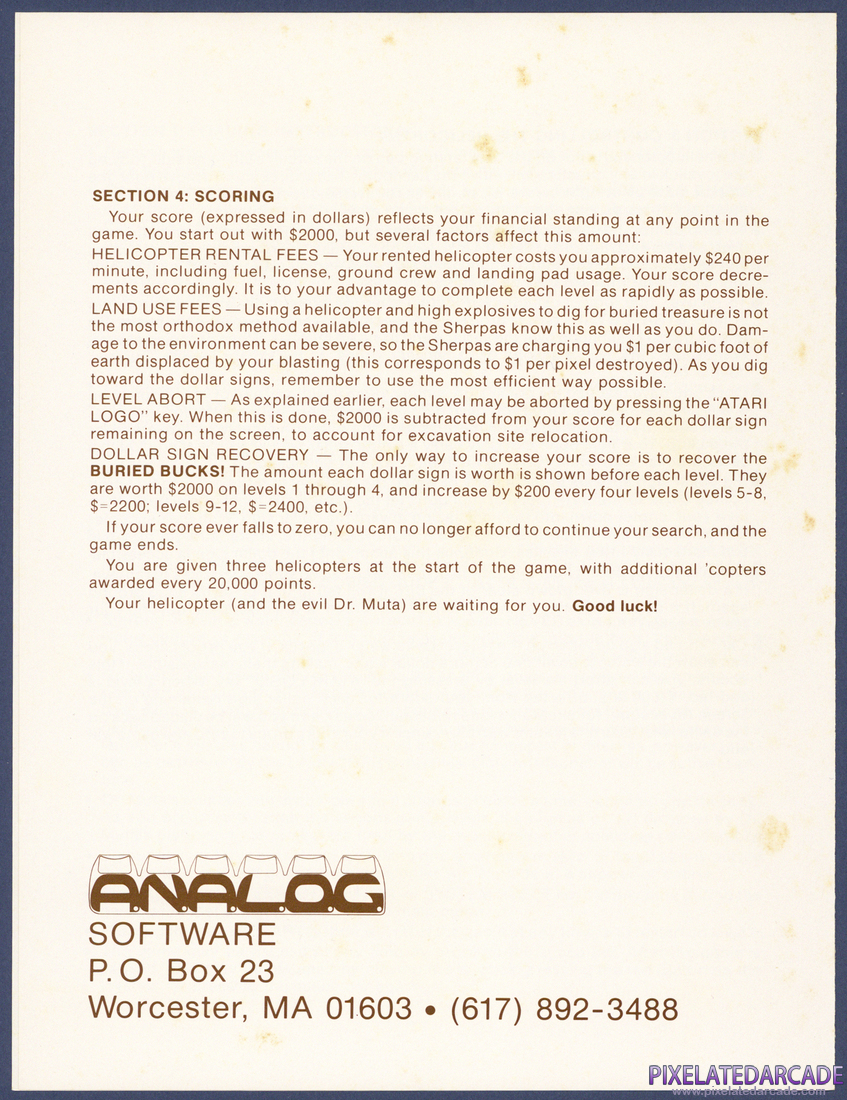 Buried Bucks: Instruction Manual - Page 4
