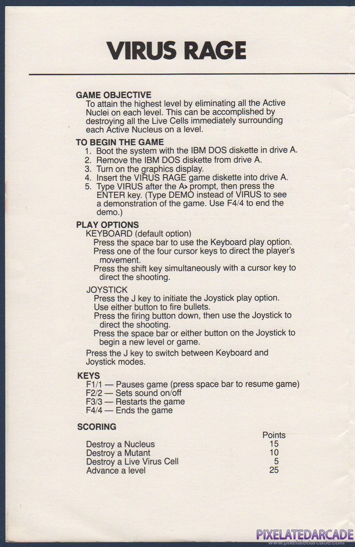 Virus Rage: Virus Rage Instructions - Page 1