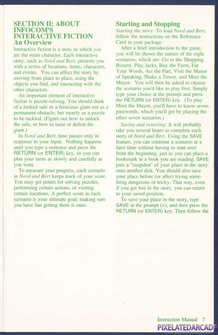 Nord and Bert Couldn't Make Head or Tail of It: Instruction Manual - Page 7