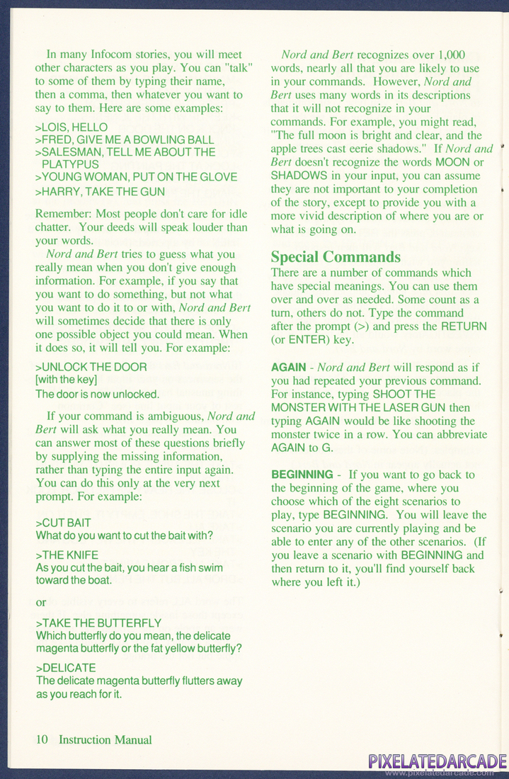 Nord and Bert Couldn't Make Head or Tail of It: Instruction Manual - Page 10