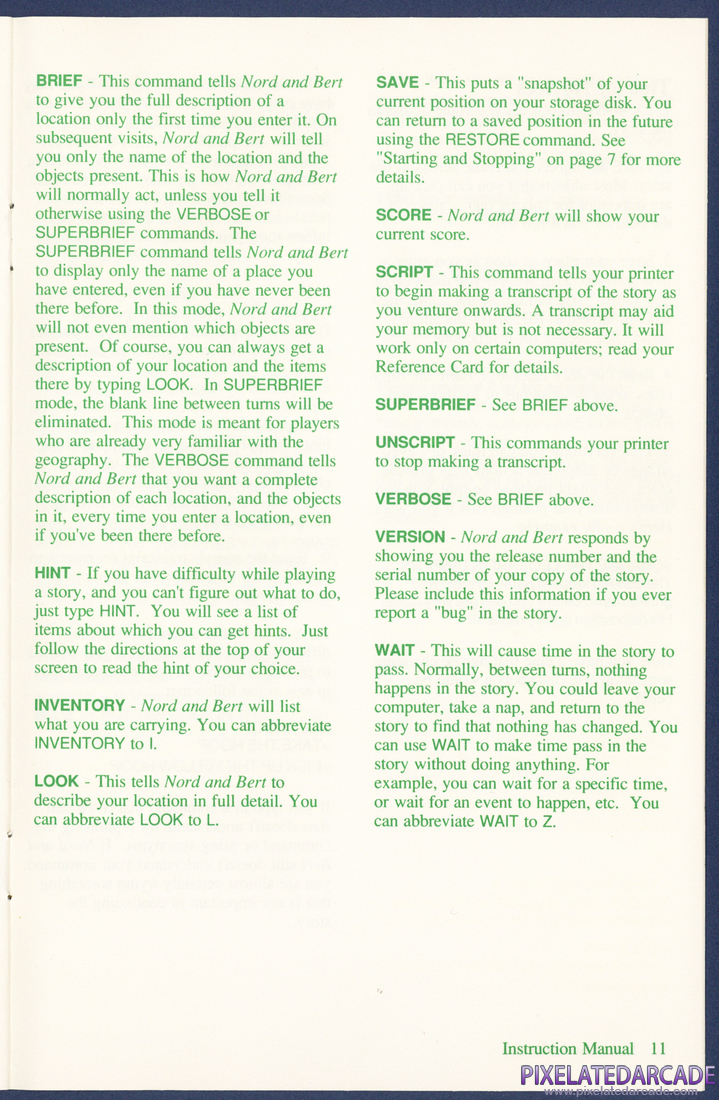 Nord and Bert Couldn't Make Head or Tail of It: Instruction Manual - Page 11