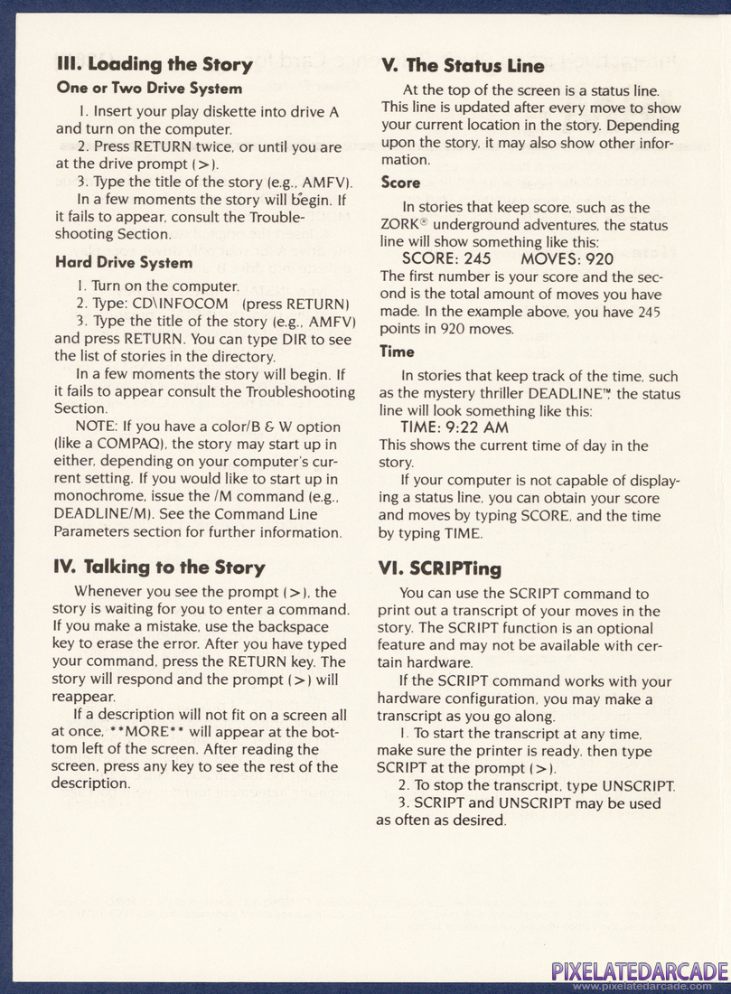 Nord and Bert Couldn't Make Head or Tail of It: IBM PC Version Reference Card - Page 2