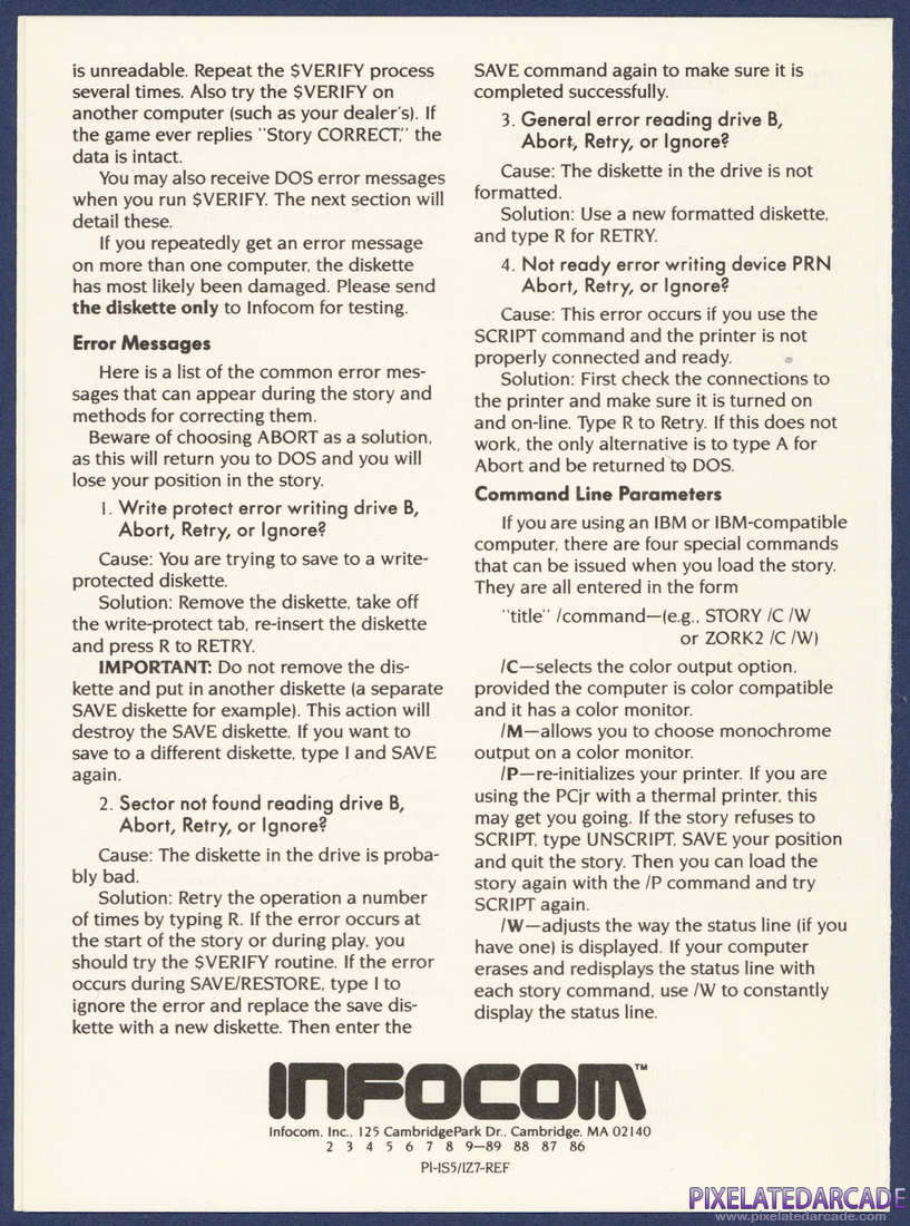 Nord and Bert Couldn't Make Head or Tail of It: IBM PC Version Reference Card - Page 4