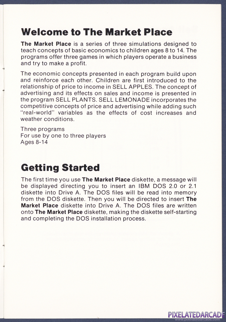The Market Place: Instruction Manual - Page 3