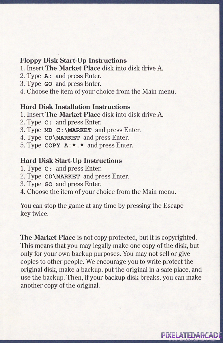 The Market Place: Instruction Manual - Page 3