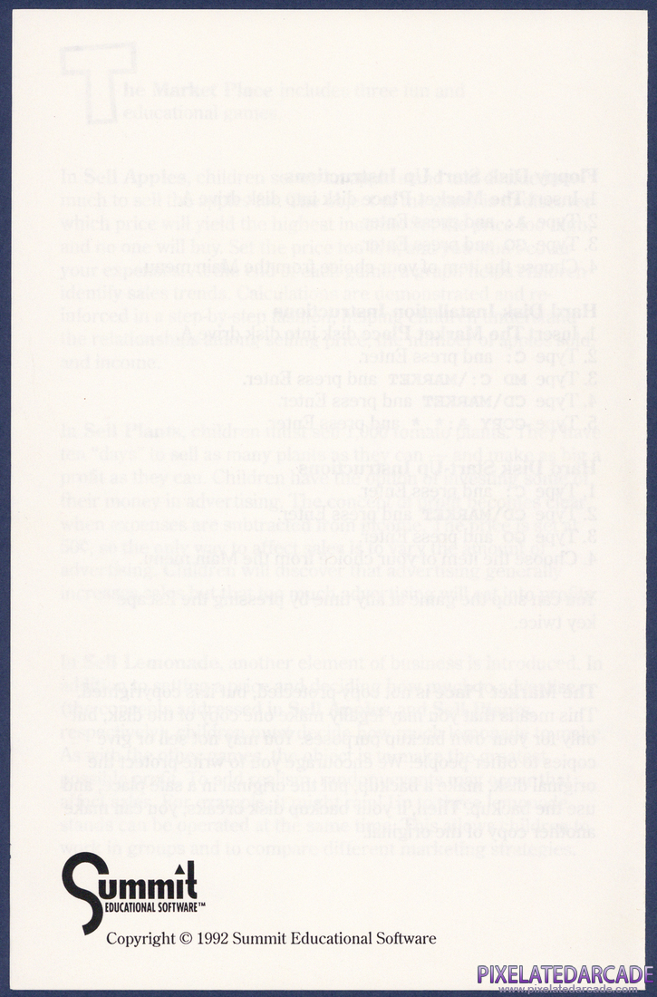 The Market Place: Instruction Manual - Page 4