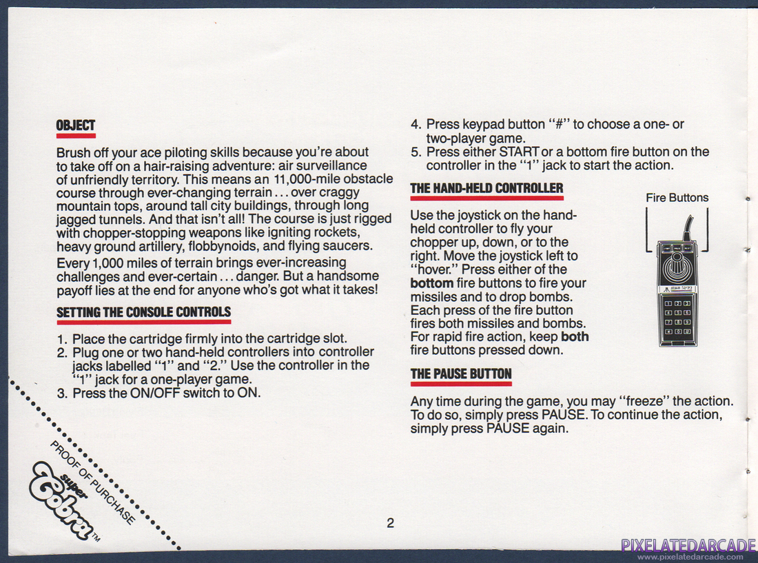 Super Cobra: Instruction Manual - Page 2