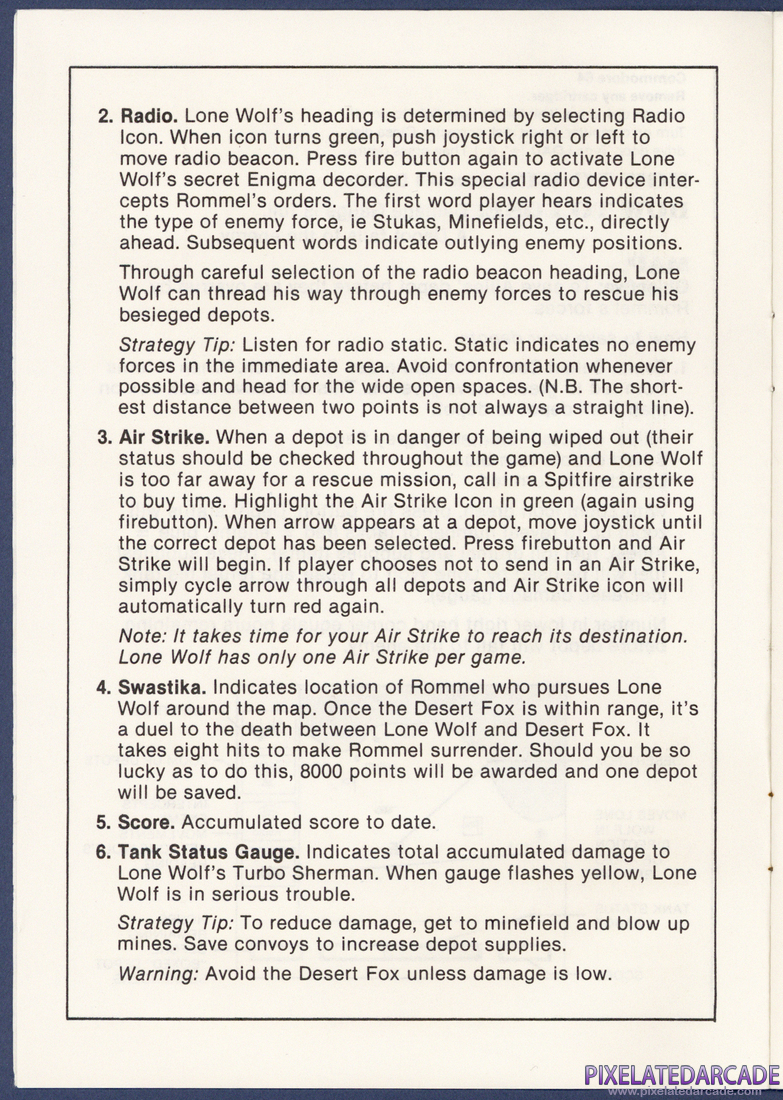 Desert Fox: Instruction Manual - Page 3