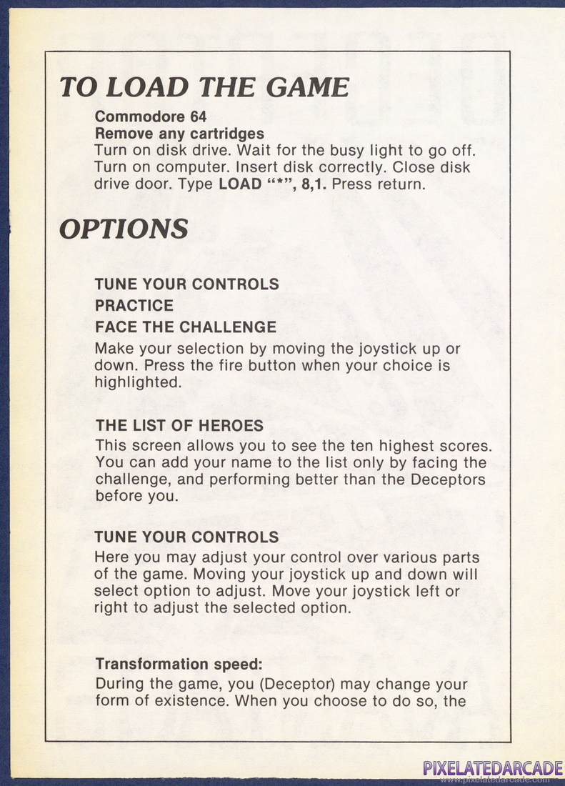 Deceptor: Instruction Manual - Page 2