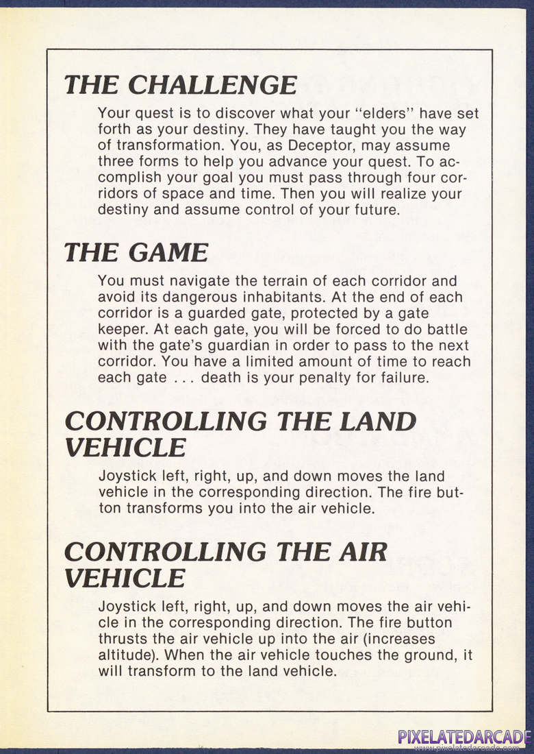 Deceptor: Instruction Manual - Page 4