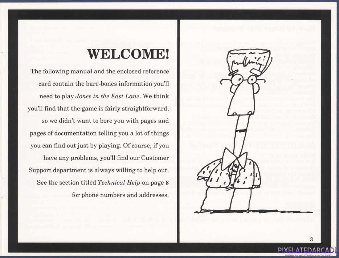 Jones in the Fast Lane: Instruction Manual - Page 3