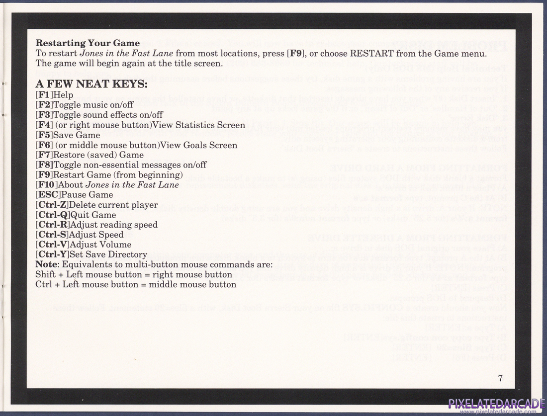 Jones in the Fast Lane: Instruction Manual - Page 7