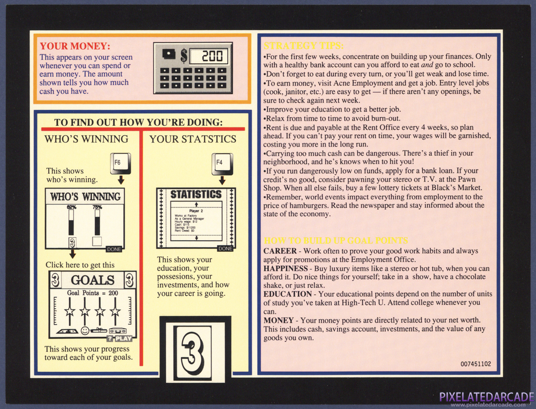 Jones in the Fast Lane: Player Reference Cards - Player Three Front