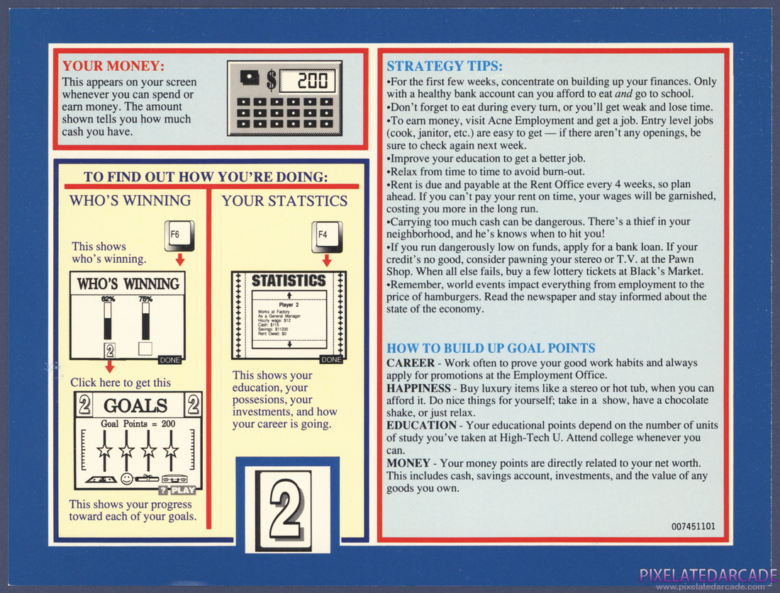 Jones in the Fast Lane: Player Reference Cards - Player Two Front