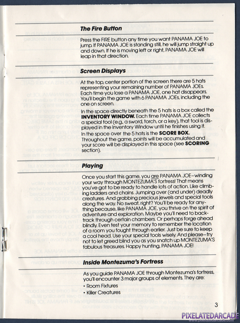 Montezuma's Revenge: Instruction Manual - Page 3
