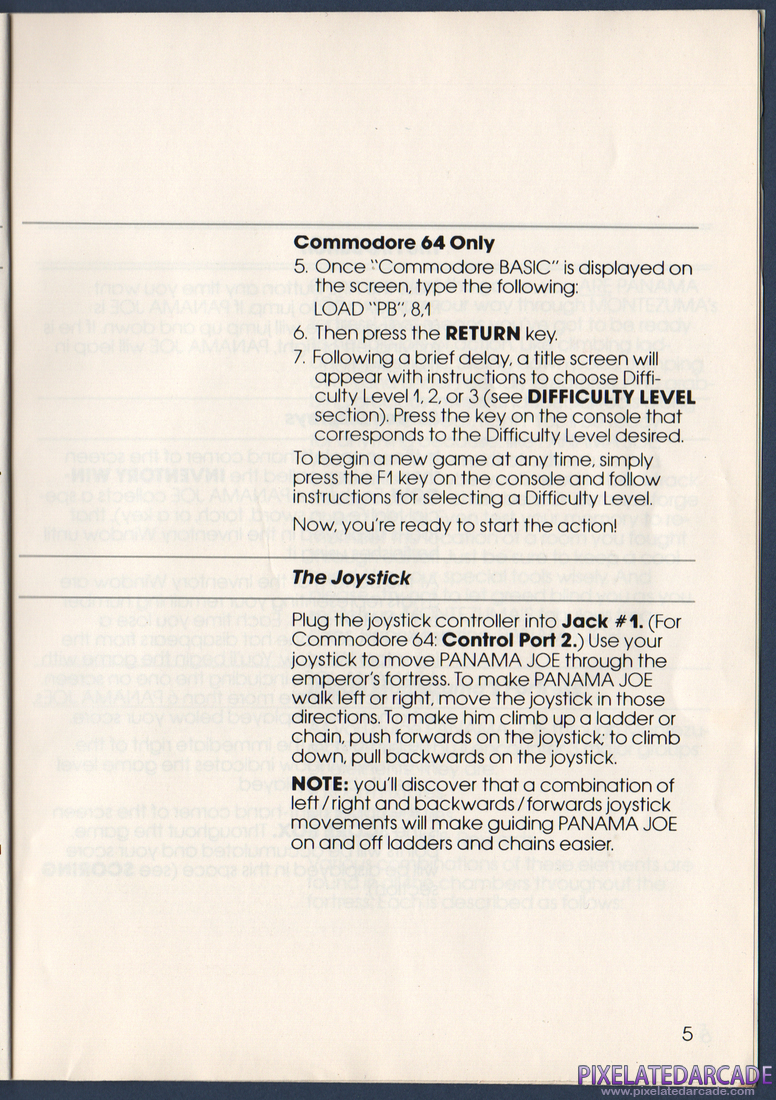 Montezuma's Revenge: Instruction Manual - Page 5