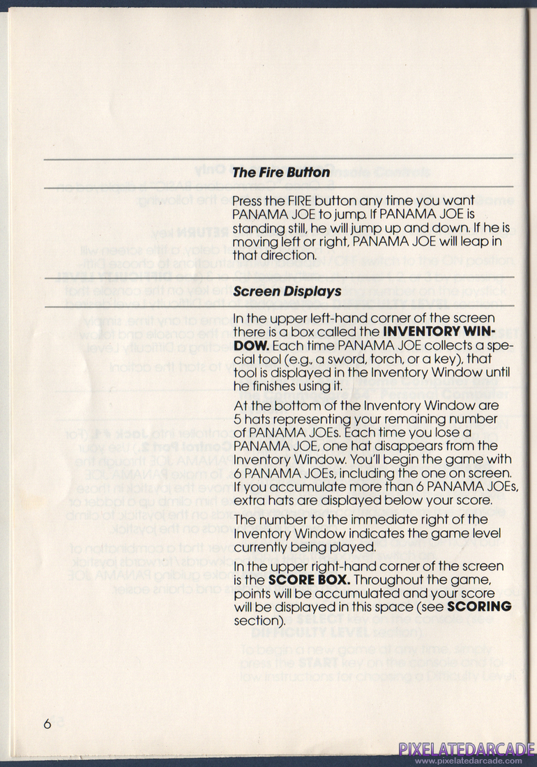 Montezuma's Revenge: Instruction Manual - Page 6