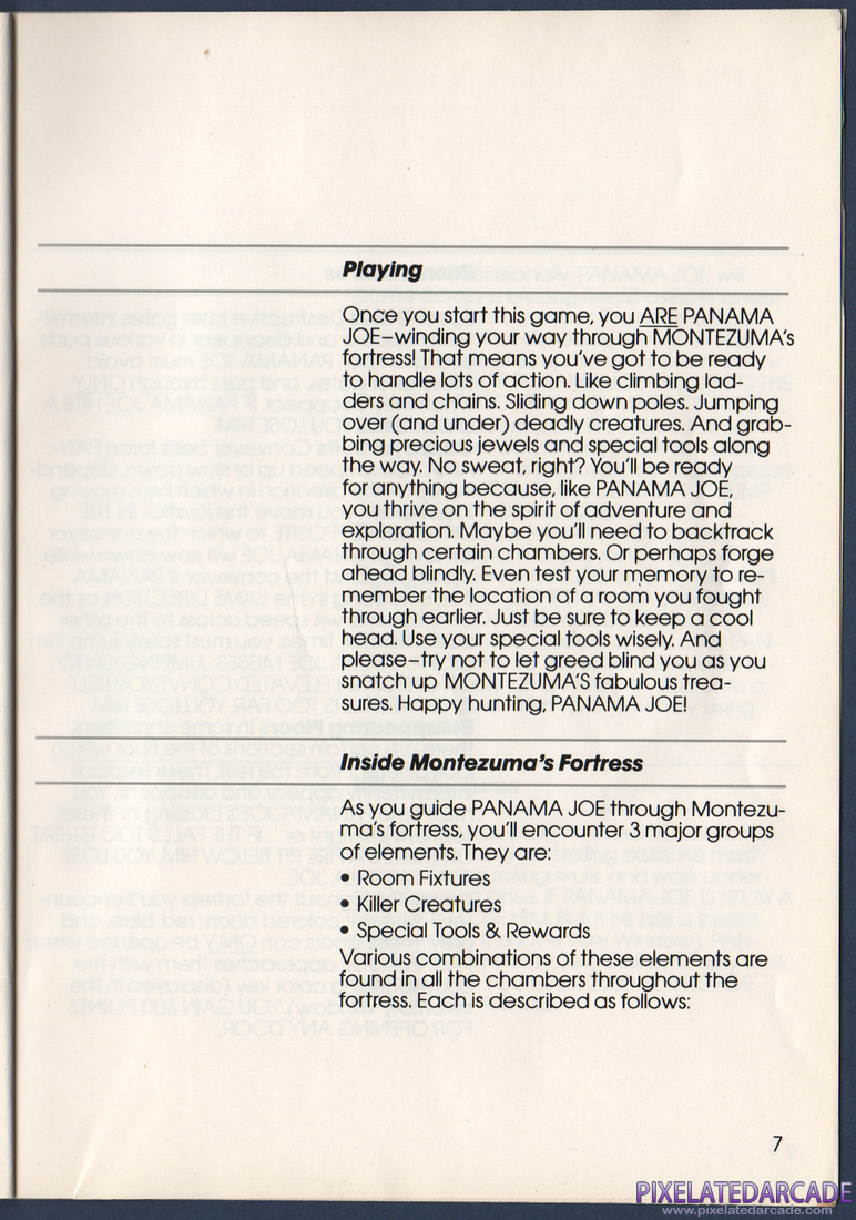 Montezuma's Revenge: Instruction Manual - Page 7