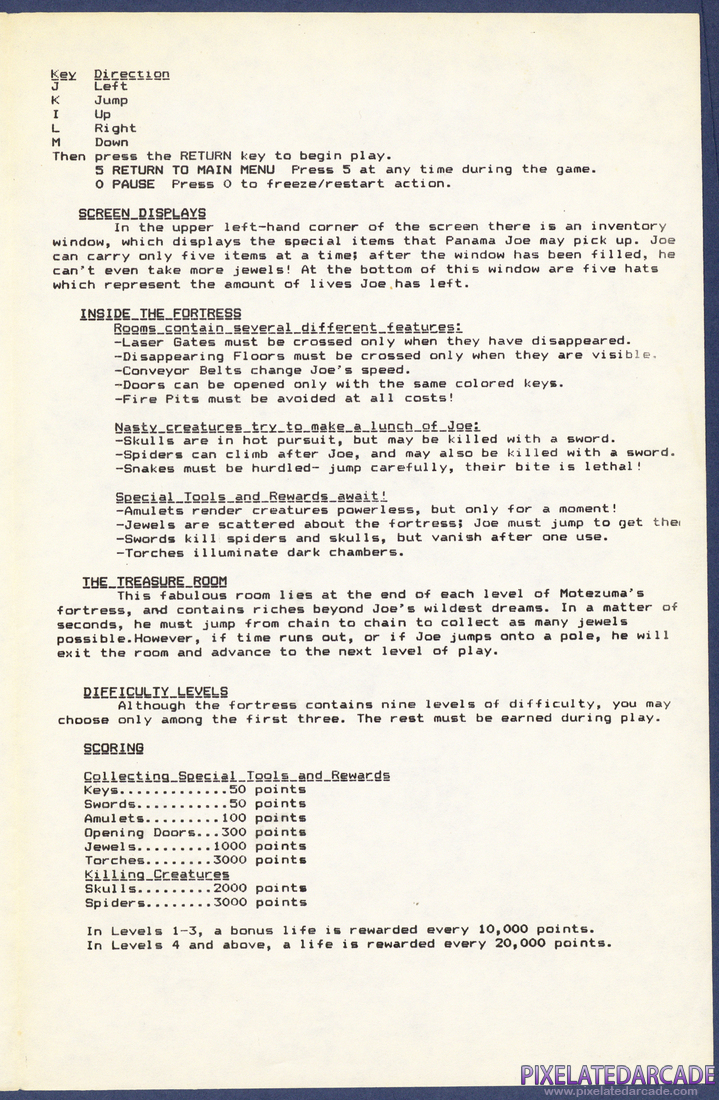 Montezuma's Revenge: Instruction Manual - Page 3