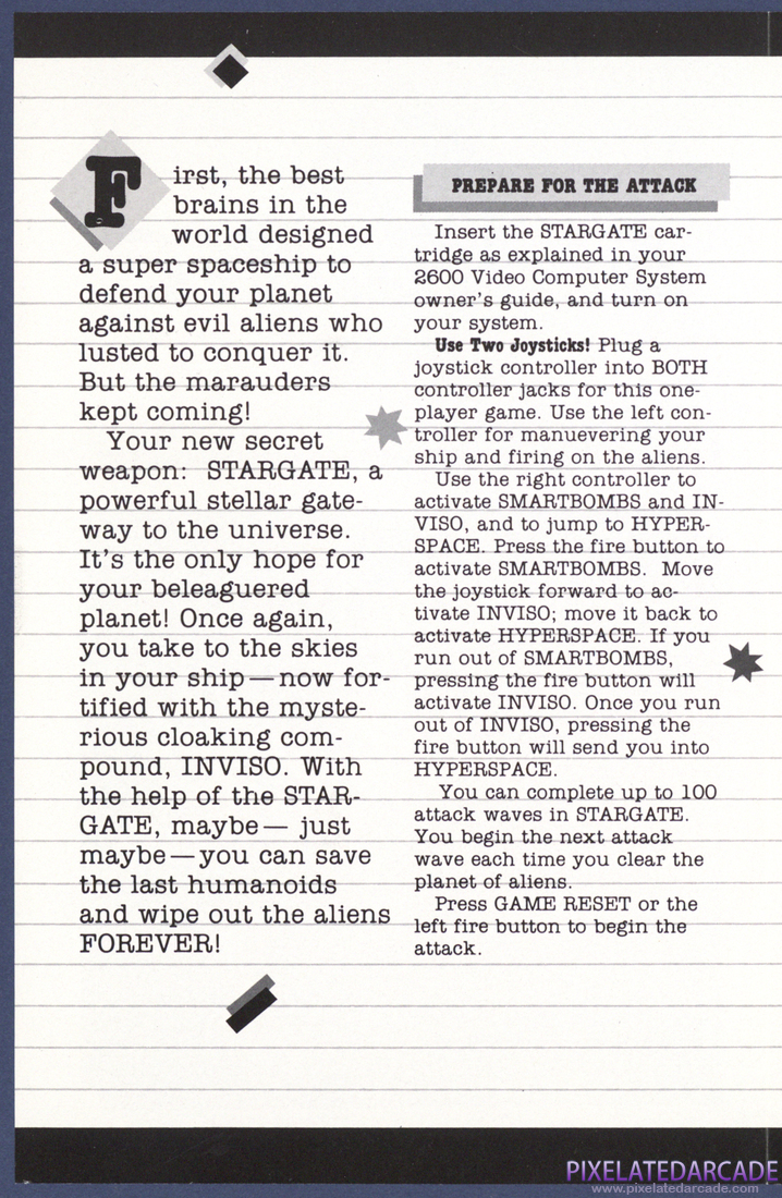 Stargate: Instruction Manual - Page 2