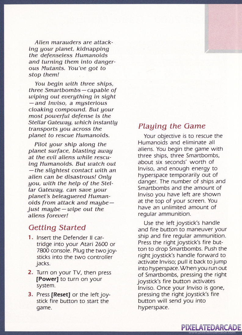 Stargate: Instruction Manual - Page 2
