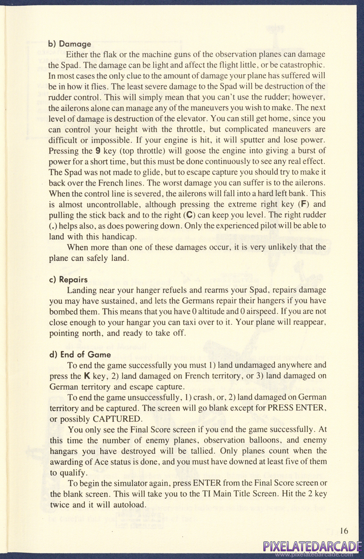 Spad XIII: Instruction Manual - Page 20