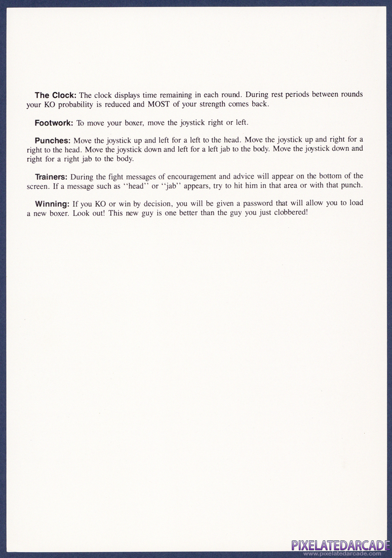 World Cup Soccer: Instructions - Back