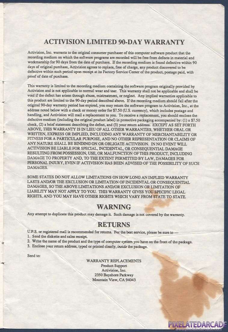 Rampage: Instruction Manual - Page 6