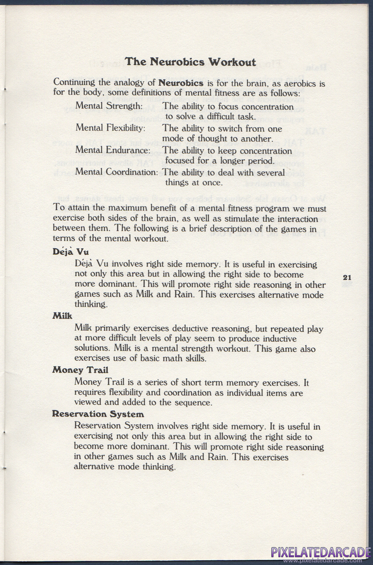 Neurobics: The Ultimate Challenge: Neurobics Instruction Manual - Page 21