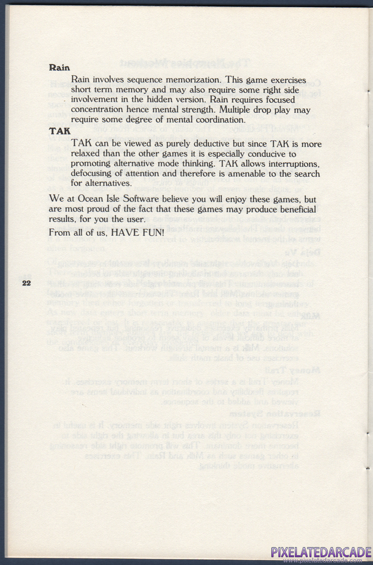 Neurobics: The Ultimate Challenge: Neurobics Instruction Manual - Page 22