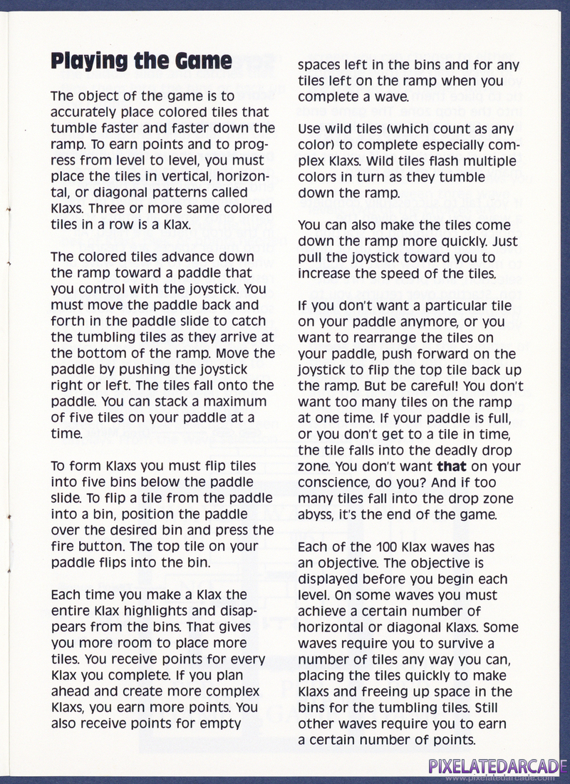 Klax: Instruction Manual - Page 4
