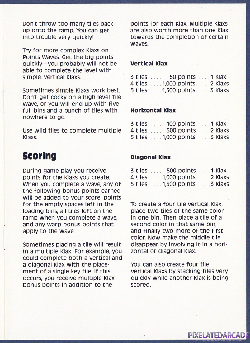 Klax: Instruction Manual - Page 8