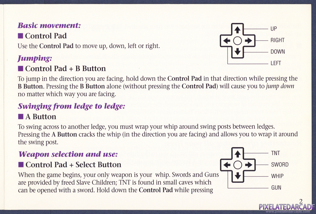 Indiana Jones and the Temple of Doom: Instruction Manual - Page 2