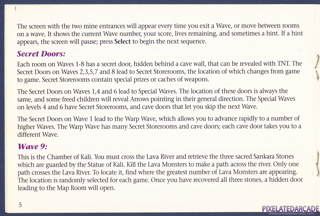 Indiana Jones and the Temple of Doom: Instruction Manual - Page 5
