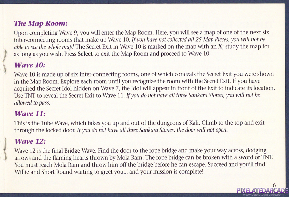 Indiana Jones and the Temple of Doom: Instruction Manual - Page 6