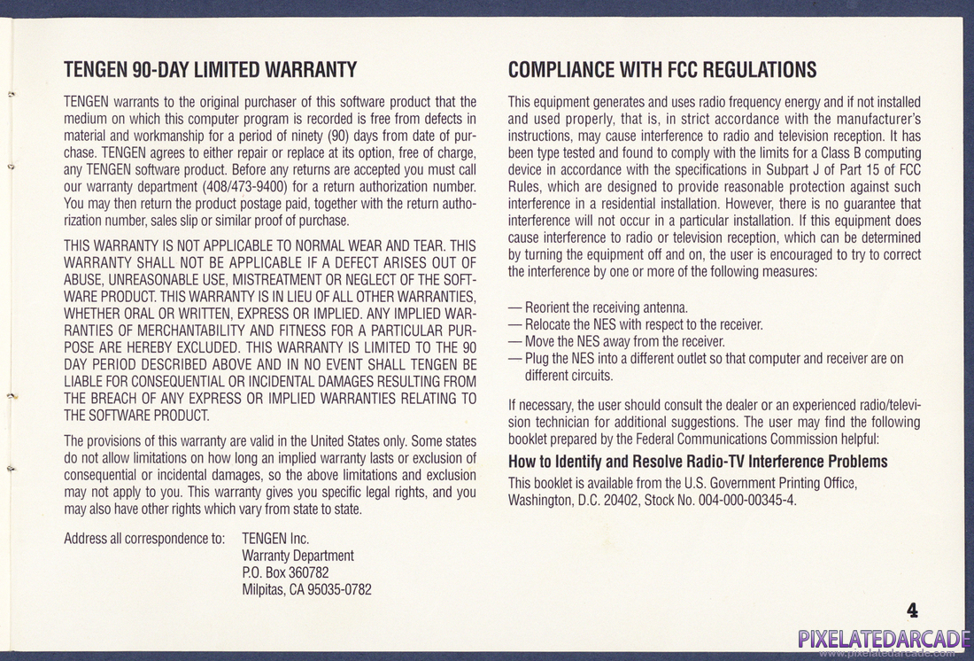 Pac-Mania: Instruction Manual - Page 4