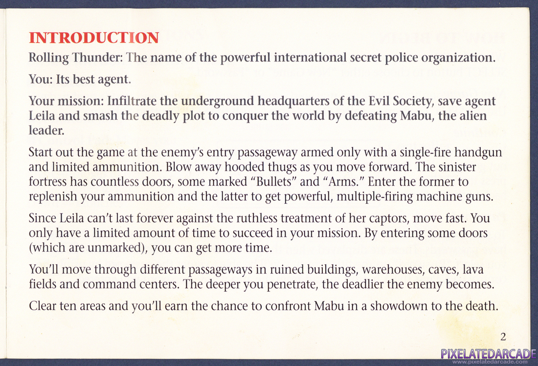 Rolling Thunder: Instruction Manual - Page 2
