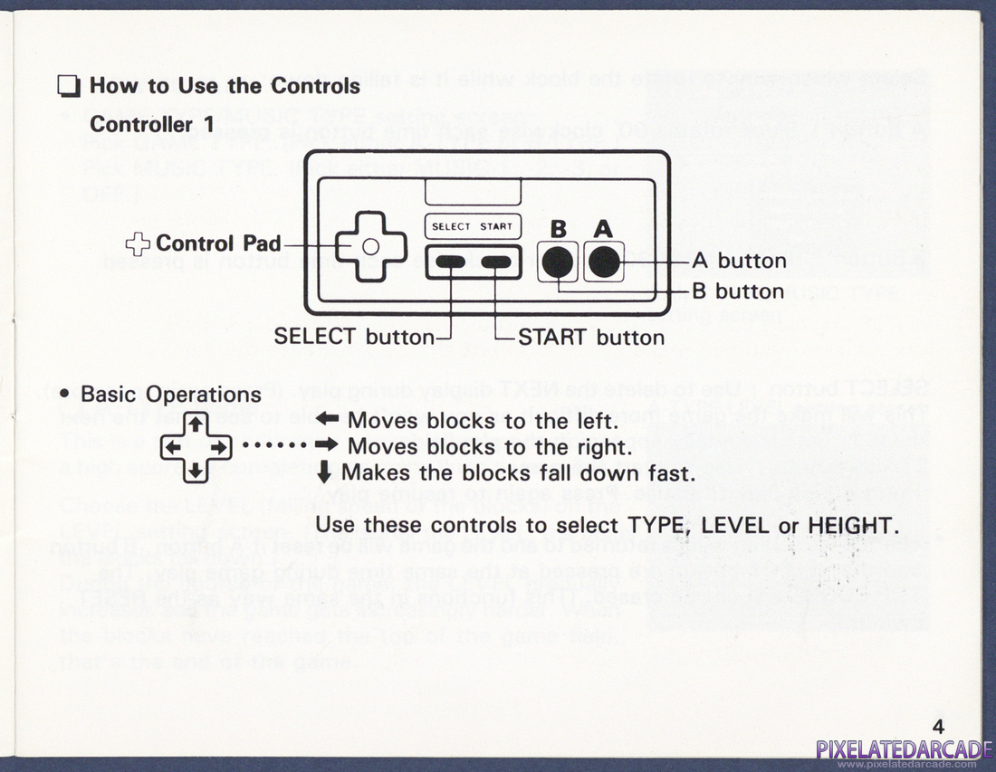 Tetris: Instruction Manual - Page 4