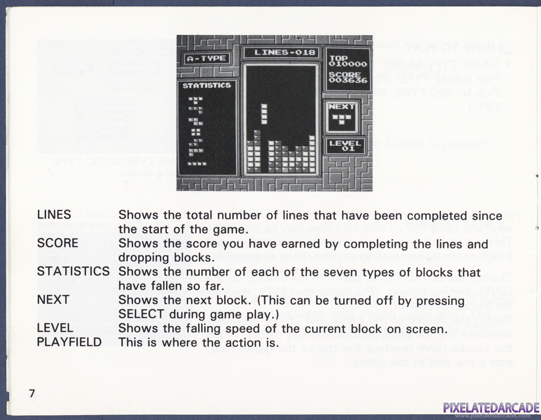 Tetris: Instruction Manual - Page 7