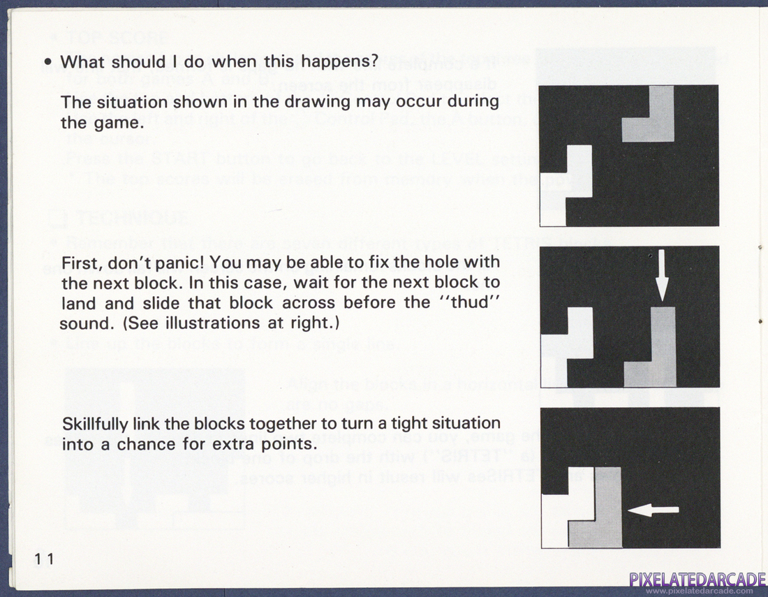 Tetris: Instruction Manual - Page 11