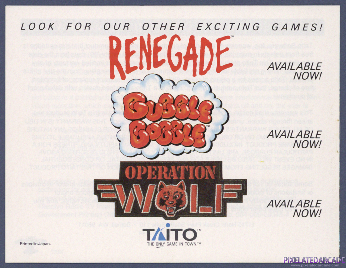 Sky Shark: Instruction Manual - Back Cover
