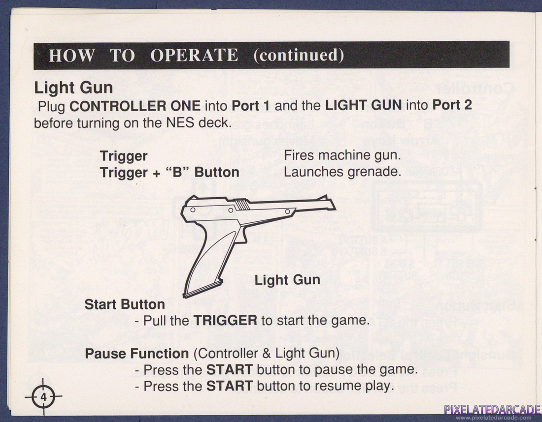 Operation Wolf: Instruction Manual - Page 4
