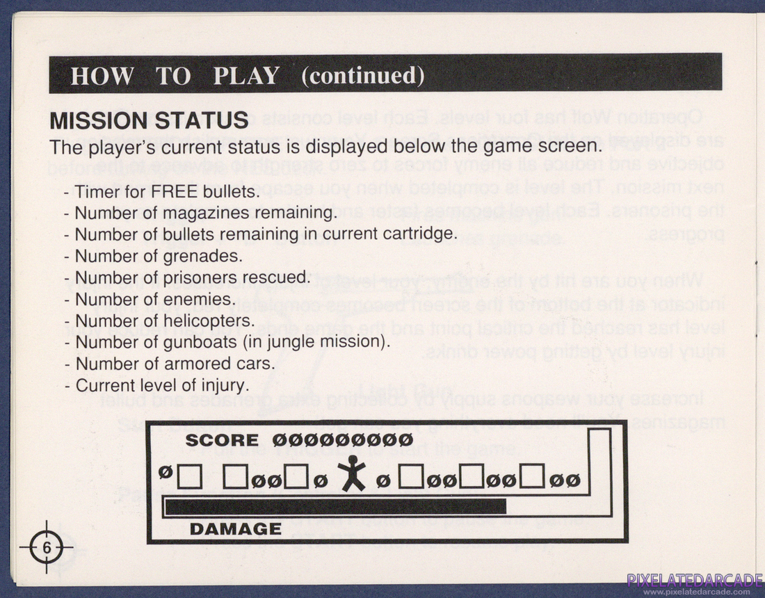Operation Wolf: Instruction Manual - Page 6