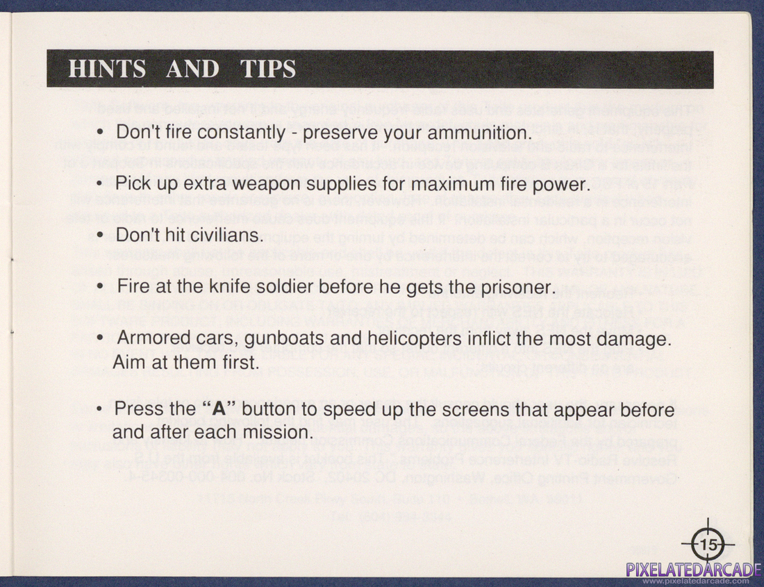 Operation Wolf: Instruction Manual - Page 15