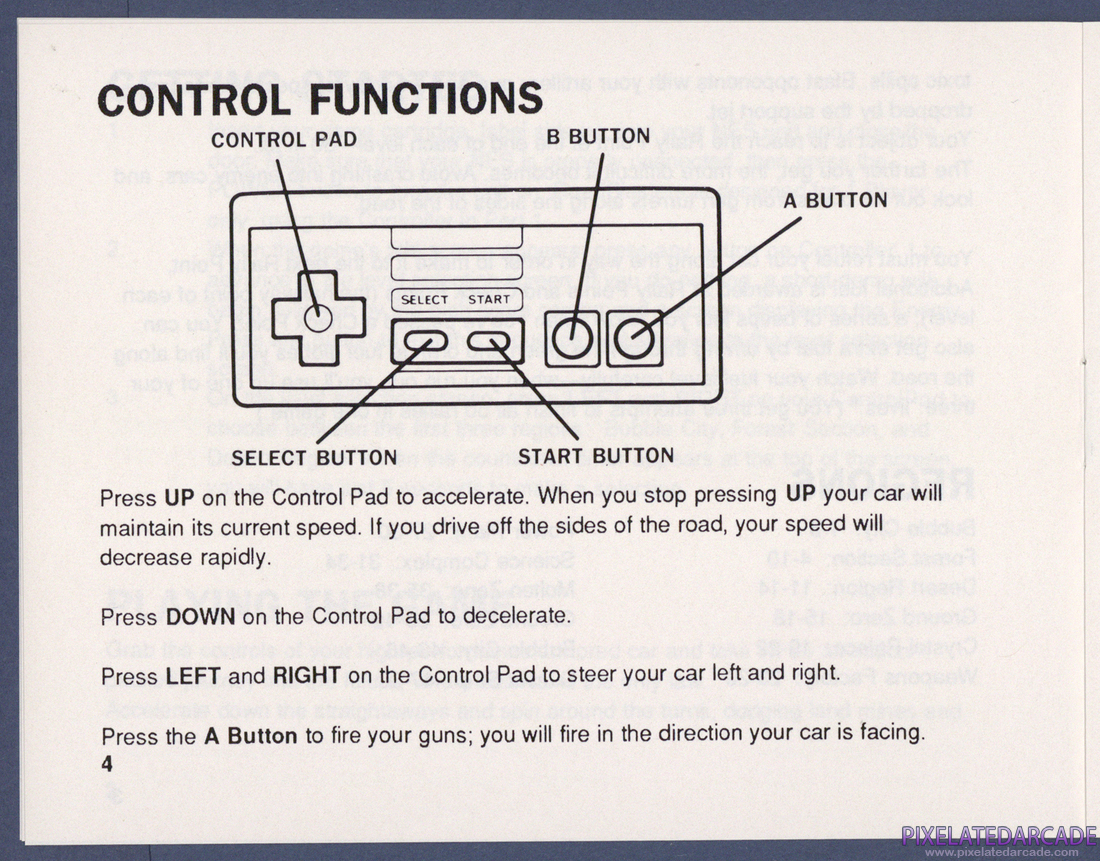 RoadBlasters: Instruction Manual - Page 4