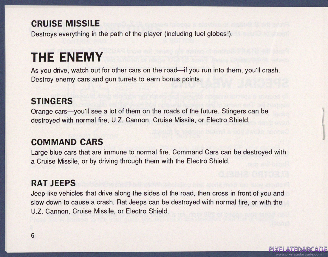 RoadBlasters: Instruction Manual - Page 6